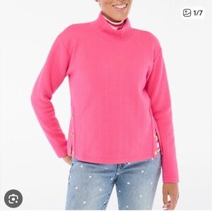 J. Crew Vibrant Pink Turtleneck Sweater